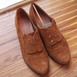 Marcella Suede Slip On Oxfords